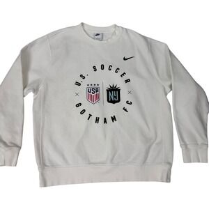 Nike Gotham FC Sweater Mens Large White Soccer Sweatshirt Pullover New York